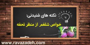 نکته های شنیدنی: خواص شلغم از منظر تحفه