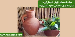 فوائد آب سالم تراوش شده از کوزه + کلیپ تصویری سخنرانی حکیم دکتر روازاده