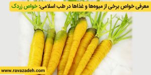 معرفی خواص برخی از میوه‌ها و غذاها در طب اسلامی: خواص زردک