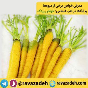معرفی خواص برخی از میوه‌ها و غذاها در طب اسلامی: خواص زردک
