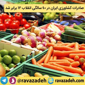 صادرات کشاورزی ایران در ۴۰ سالگی انقلاب ۱۲ برابر شد