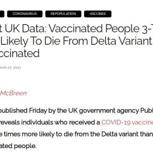 تصویر از آمار فوتی های افراد واکسینه شده ویروس کرونا